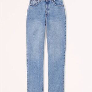 A&F Curve Love 90s Straight High Rise Jeans